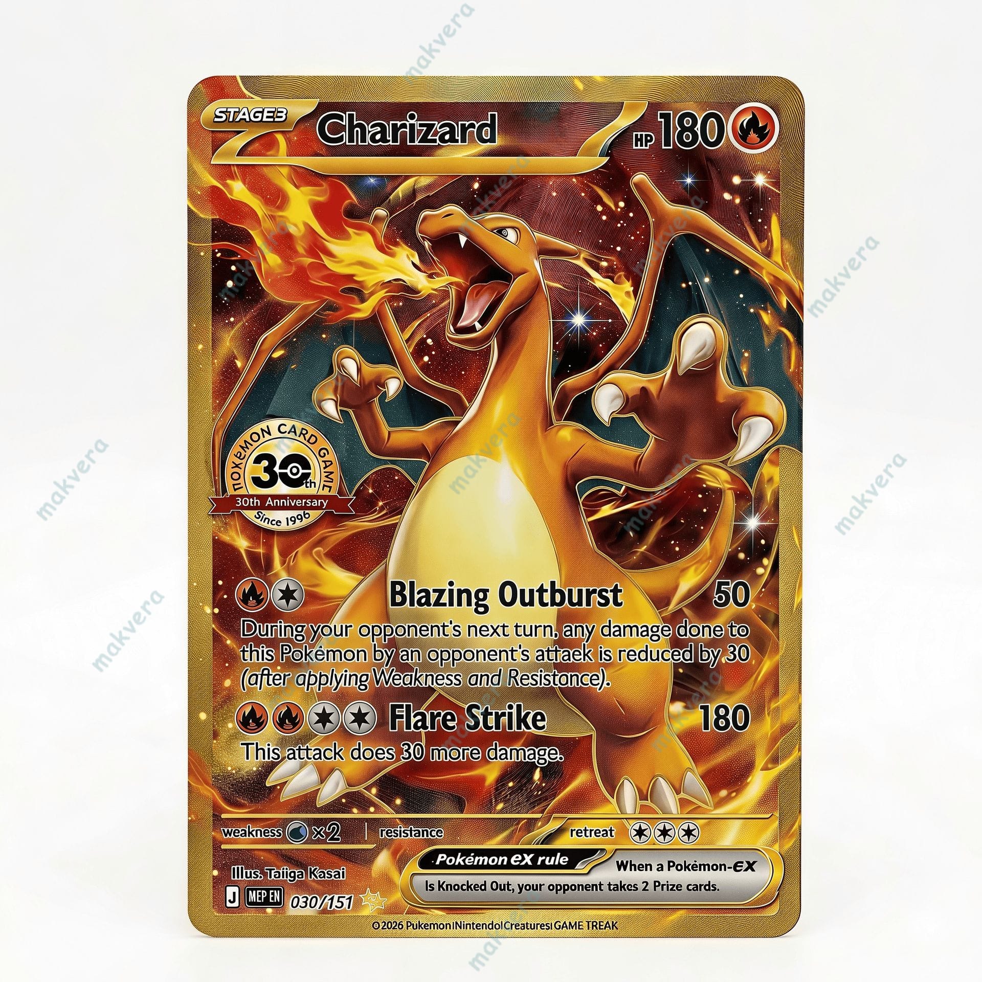 2026 Pokemon 30th Anniversary Edition Charizard Card Pack 5 2026 Pokemon 30th Anniversary Edition Charizard Card Pack 5