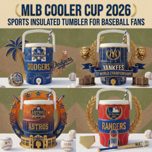MLB Cooler Cup 2026 – Sports Insulated Tumbler for Baseball Fans