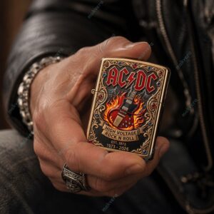 AC/DC High Voltage Est 1973 Zippo Case 1 AC/DC High Voltage Est 1973 Zippo Case 2