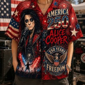 Alice Cooper Too Happy 250 Years Of Freedom Hawaiian Shirt 2