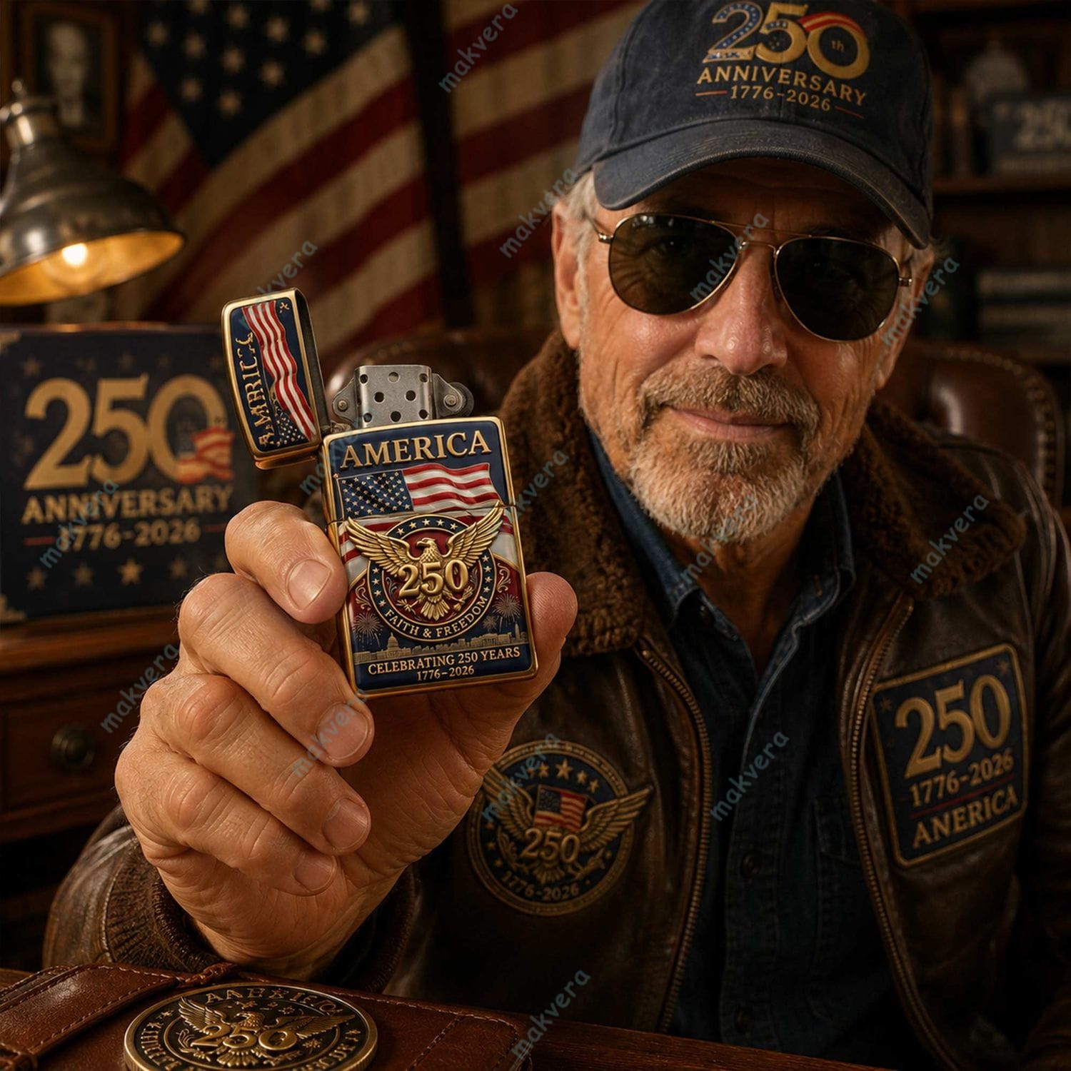 America Celebrating 250 Years 1776-2026 Zippo Lighter 2 America Celebrating 250 Years 1776-2026 Zippo Lighter 2