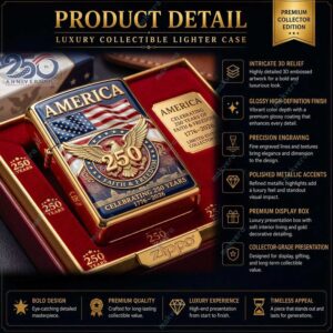 America Celebrating 250 Years 1776-2026 Zippo Lighter 2 America Celebrating 250 Years 1776-2026 Zippo Lighter 3