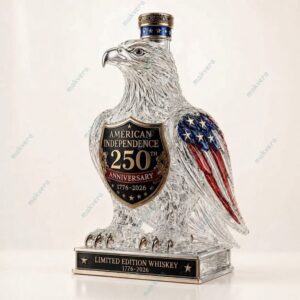 American Independence 250th Anniversary Eagle Shaped Whiskey Bottle