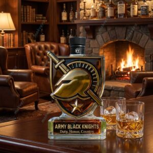 Army Black Knights Custom Whiskey Bottle 2