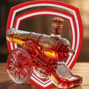 Arsenal 140Th Anniversary Cannon 1886-2026 Whiskey Bottle