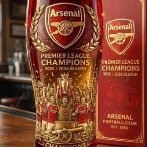 Arsenal Premier League Champions 2026 Pint Glass