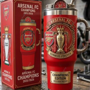 Arsenal Premier League Champions 2026 Tumbler