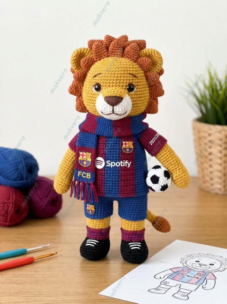 Barcelona La Liga 20252026 Champions Crochet Doll