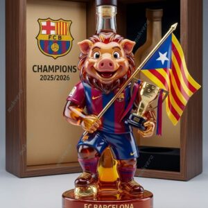 Barcelona La Liga 2025-2026 Champions Whiskey Bottle