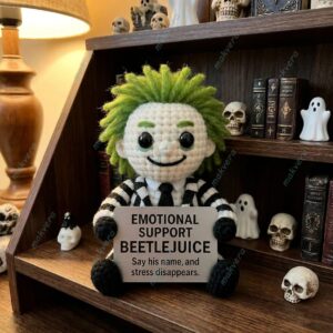 Beetlejuice Emotional Support Crochet Doll