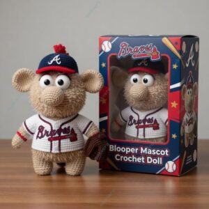 Blooper Mascot of Atlanta Braves Crochet Doll 2
