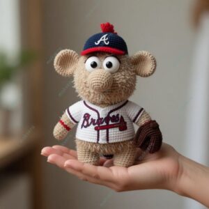 Blooper Mascot of Atlanta Braves Crochet Doll 3