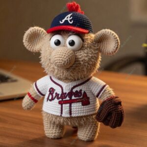 Blooper Mascot of Atlanta Braves Crochet Doll