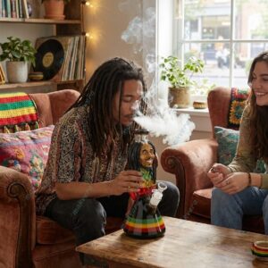Bob Marley Glass Bong 1 Bob Marley Glass Bong 2