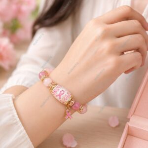 Breast Cancer Messenger Of Hope Adjustable Charm Bracelet 2