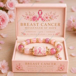 Breast Cancer Messenger Of Hope Adjustable Charm Bracelet