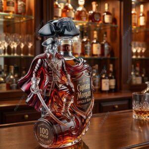 Captain Morgan Founder’s Spirit 100 Proof Spiced Rum Bottle