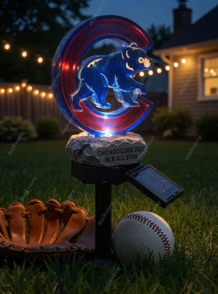 Chicago Cubs 2026 MLB All Star Solar Garden Light Chicago Cubs 2026 MLB All Star Solar Garden Light
