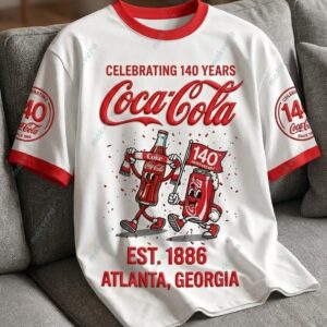 Coca Cola 140 Years Est 1886 Atlanta Georgia 3D Shirt 2