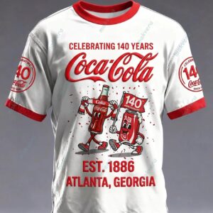 Coca Cola 140 Years Est 1886 Atlanta Georgia 3D Shirt 4