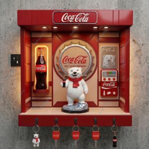 Coca Cola 140 Years Of Preshment Acrylic Key Hanger