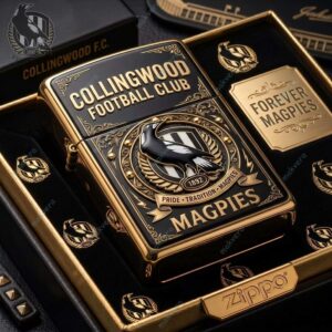 Collingwood football club magpies zippo case