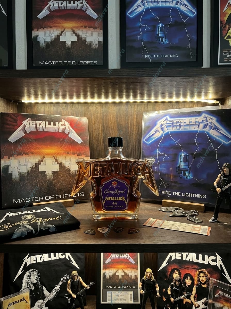 Crown Royal Metallica 44 Years of Rock Whiskey Bottle Crown Royal Metallica 44 Years of Rock Whiskey Bottle