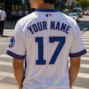 Custom Chicago Cubs MLB Baseball Jersey 3