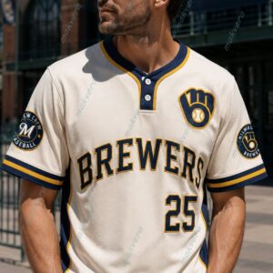 Custom Milwaukee Brewers MLB Baseball Jersey 2