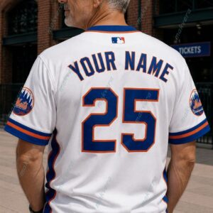 Custom New York Mets MLB Baseball Jersey 3