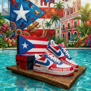Custom Puerto Rico Air Force 1 Sneaker