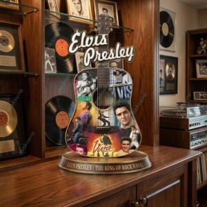 Elvis Presley The King Of Rock N Roll Acrylic Block Plaque 2