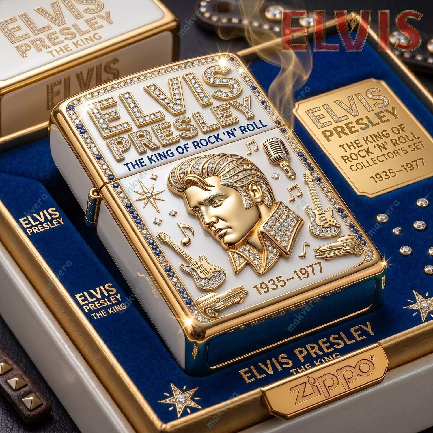 Elvis Presley The King Of Rock N Roll Zippo Case Elvis Presley The King Of Rock N Roll Zippo Case