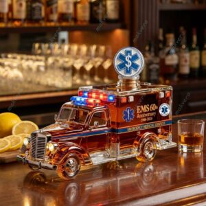 EMS 60th Anniversary 1966-2026 Ambulance Whiskey Bottle