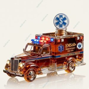 EMS 60th Anniversary 1966-2026 Ambulance Whiskey Bottle 3