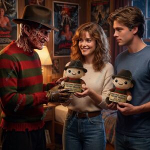Freddy Krueger Emotional Support Crochet Doll 1 Freddy Krueger Emotional Support Crochet Doll 2