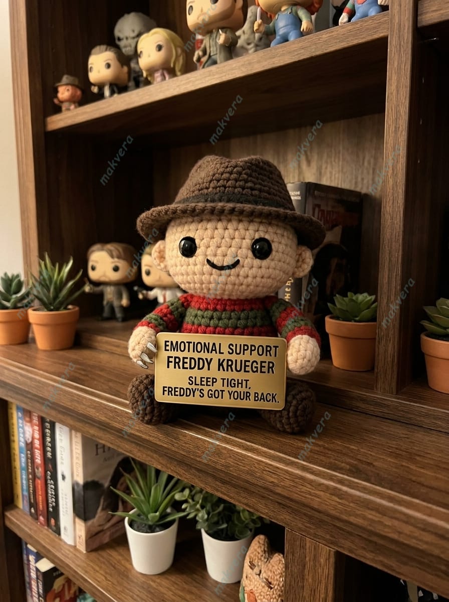 Freddy Krueger Emotional Support Crochet Doll Freddy Krueger Emotional Support Crochet Doll