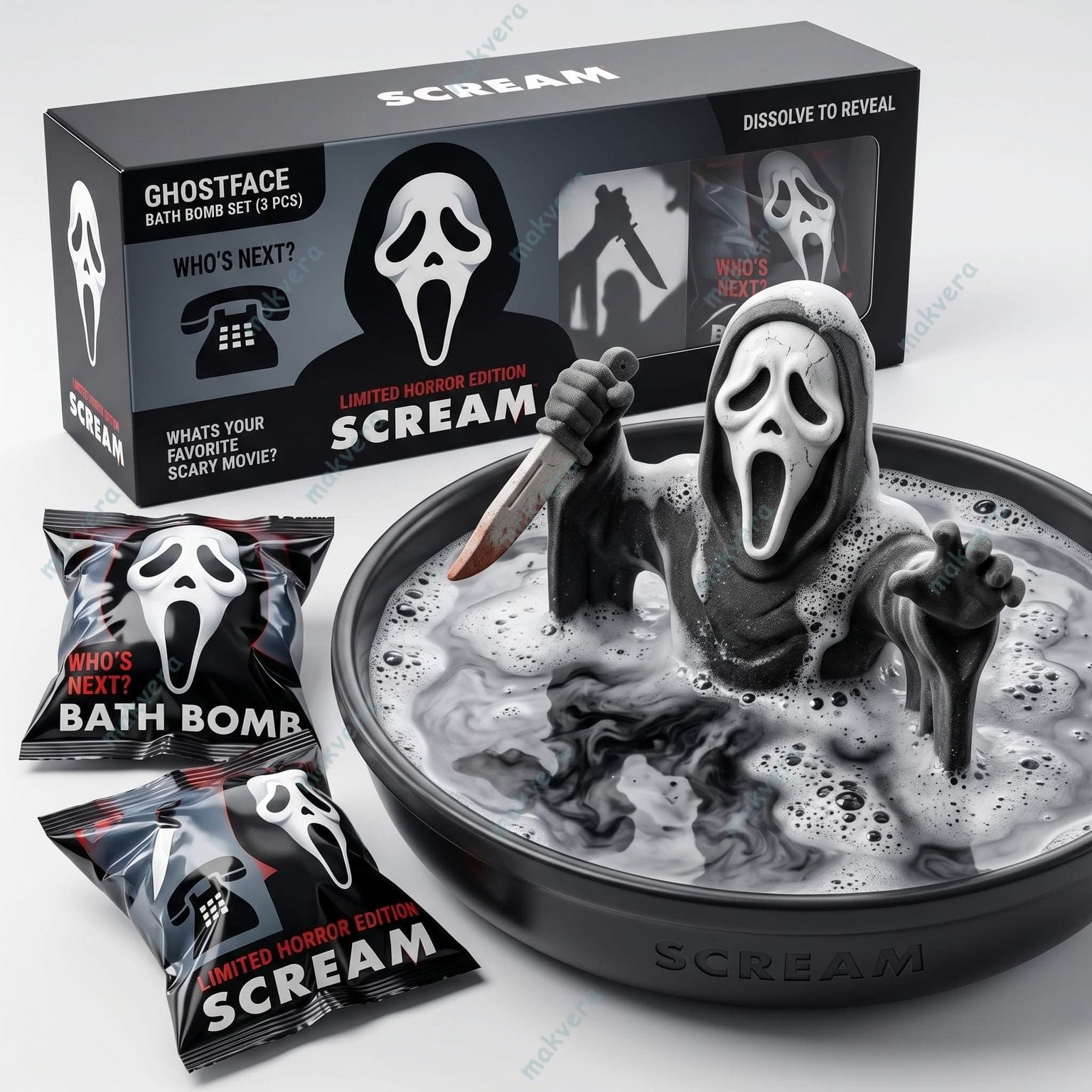 Ghostface Surprise Figure Bath Bomb Set 2 Ghostface Surprise Figure Bath Bomb Set 2