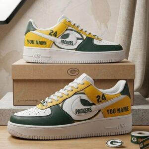 Green Bay Packers Custom Air Force 1 Sneaker 2