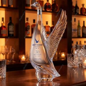 Grey Goose 30th Anniversary Snow Goose Shaped Vodka Bottle