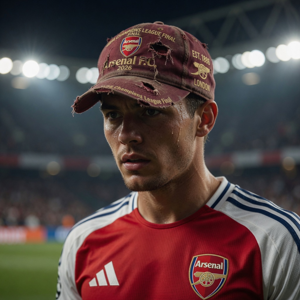 Arsenal F.C UEFA Champions League Final 2026 Cap – Vintage Distressed Football Fan Hat 3 Arsenal F.C UEFA Champions League Final 2026 Cap