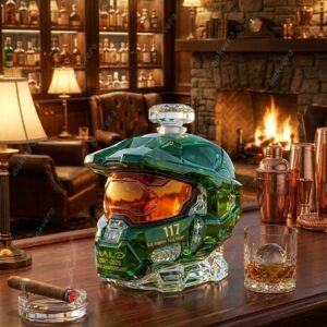 Halo 25th Anniversary Master Chief Helmet Whiskey Bottle