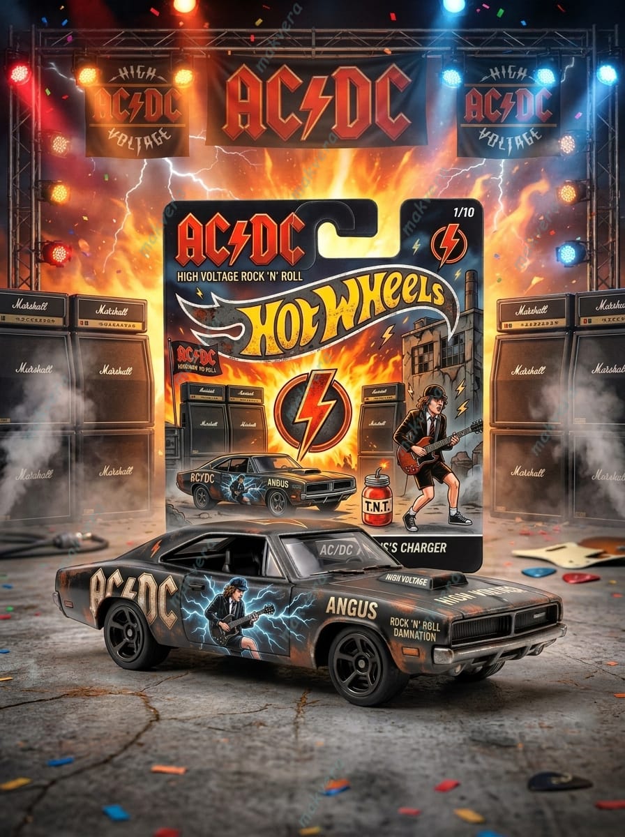 Hot Wheels AC/DC High Voltage Rock N Roll Car Hot Wheels AC/DC High Voltage Rock N Roll Car