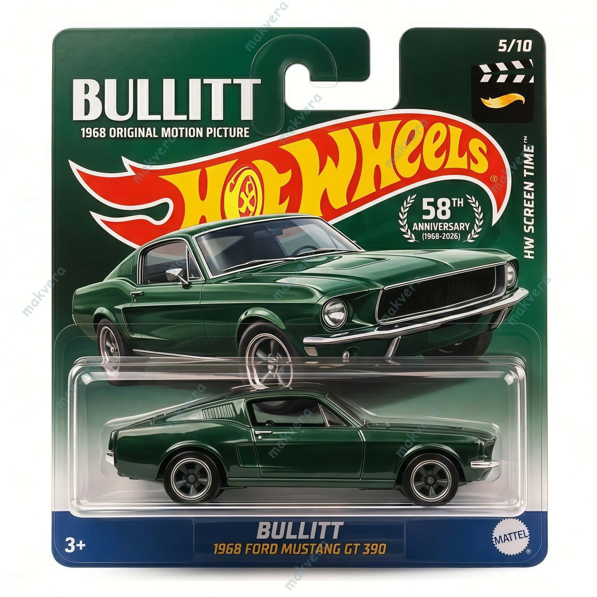 Hot Wheels Bullitt 58th Anniversary 1968 Ford Mustang GT 390 2 Hot Wheels Bullitt 58th Anniversary 1968 Ford Mustang GT 390 2