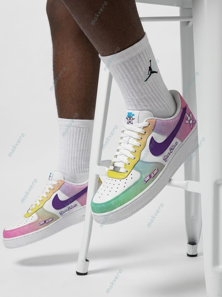 Houston Astros Care Bears Night Custom Air Force 1 Sneaker Houston Astros Care Bears Night Custom Air Force 1 Sneaker