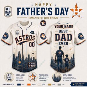 Houston Astros Fathers Day 2026 Custom Baseball Jersey 3