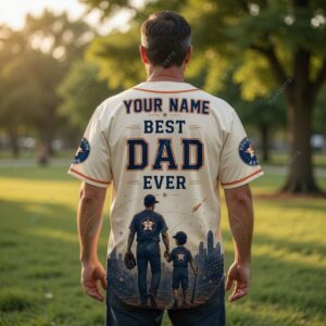 Houston Astros Fathers Day 2026 Custom Baseball Jersey 4