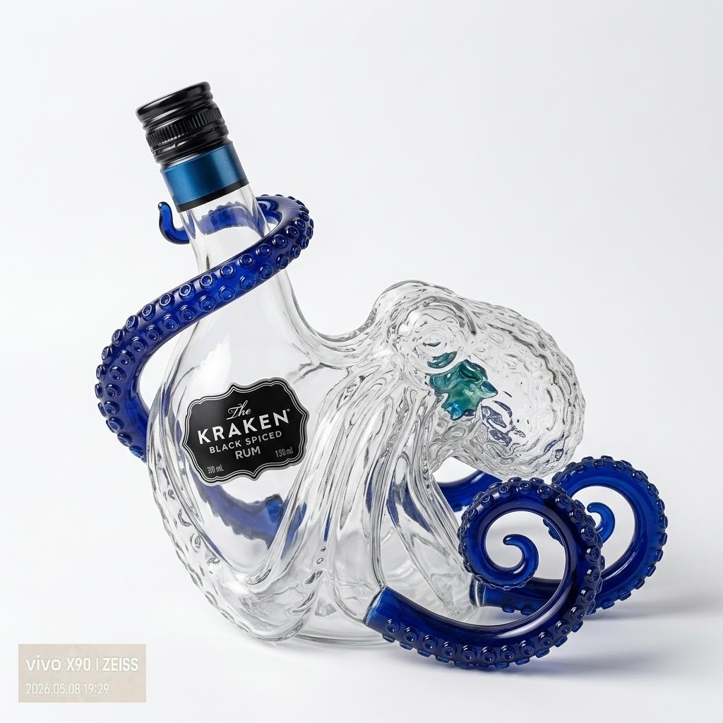 The Kraken Black Spiced Rum Octopus Whiskey Bottle 4 The Kraken Black Spiced Rum Octopus Whiskey Bottle