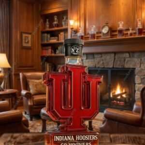 Indiana Hoosiers Go Hoosiers Whiskey Bottle 2