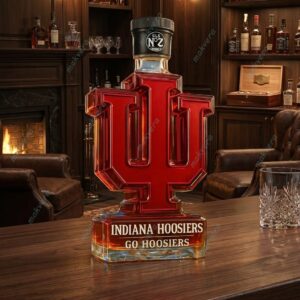 Indiana Hoosiers Go Hoosiers Whiskey Bottle
